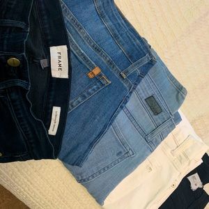Frame, Hudson, Madewell, Joie & Joe’s almost new
